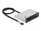 DeLOCK 91708 geheugenkaartlezer USB 2.0 Intern Zwart, Grijs