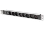 DIGITUS 8-Fach Steckdosenleiste 1HE PDU, IEC C14 St. IT