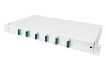 DIGITUS LWL Spleißbox 1HE bestückt  6x SC DX OM3 grau