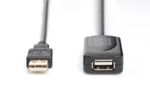 DIGITUS USB 2.0 Verlängerungskabel Typ A -A  St/Bu 5.0m,  sw