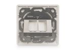 DIGITUS Leerdose für Keystone Module 2xRJ45 Rahmen 80x80
