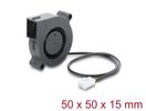 DELOCK Radiallüfter/Lüftergebläse 12V DC 50x50x15mm 3 Pin
