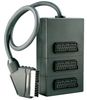 Schwaiger Scart-Verteiler 3-fach Schwarz