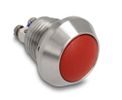 DELOCK Drucktaster zum Einbau 12 mm 2 x Schraubklemme rot