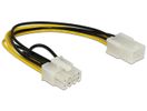 DELOCK Stromkabel 6Pin PCIe -> 8Pin PCIe Bu/St 0.20m