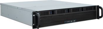 Inter-Tech 2U-2404L Rack Zwart, Zilver