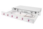 DIGITUS LWL Spleißbox 1HE bestückt  6x LC DX OM4 grau