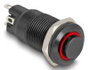 DELOCK Druckschalter zum Einbau schwarz 12 mm 12 V 4 x Lötan