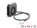 DELOCK Radiallüfter/Lüftergebläse 12V DC 40x40x10mm 3 Pin