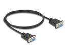 DELOCK Kabel Seriell D-Sub9 1m Bu/Bu mit schmalem St-Gehäuse