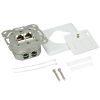 Logilink Cat.6 Anschlussdose, 2x RJ45,signal weiß, senkrecht