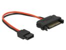 DELOCK SATA-Kabel Slim 6pin -> SATA 15pin 0.10m