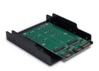 Inter-Tech Trägerrahmen KT005B PCI 3,5" 2xSATA -> 2xM.2 SATA retail