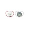 NUK 10175352 fopspeen Babyfopspeen met vrije luchtdoorvoer Silicone Beige, Roze