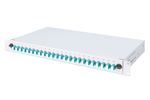 DIGITUS LWL Spleißbox 1HE bestückt 24x LC DX OM3 grau
