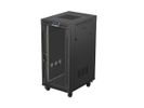 Lanberg FF01-6824-12BL rack 24U Vrijstaande rek Zwart