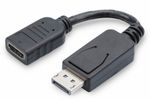 DIGITUS DisplayPort -> HDMI Adapter/Konverter, 0,15m, schw.