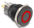 DELOCK Druckschalter zum Einbau 22 mm 12 V 5 x Lötanschluss