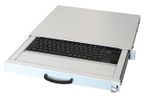 aixcase 19" Rack 1U Tastatur DE Touchpad USB lichtgrau