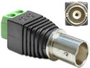 DELOCK Adapter Terminalblock 2Pin -> BNC Buchse