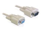 DeLOCK RS-232, 10m seriële kabel Beige DB-9
