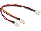 DELOCK Stromkabel 3pin -> 2x 3pin Bu/St 0.22m