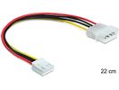 DELOCK Stromkabel Molex 4pin -> Floppy 4pin St/Bu 0.22m