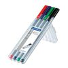 Staedtler 334 SB4 fijnschrijver Zwart, Blauw, Groen, Rood 1 stuk(s)