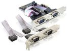 DeLOCK 4 x serial PCI Express card interfacekaart/-adapter