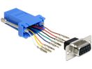 DELOCK Adapter D-Sub9 -> RJ45 Bu/Bu Montagesatz
