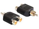 DELOCK Cinch Adapter 2x Cinch -> 1x Cinch Bu/St