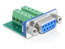 DeLOCK 65268 tussenstuk voor kabels Sub-D 9 pin Terminal block 10 pin Groen