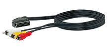 Schwaiger Scart-Adapterkabel 2m Schwarz Stereo