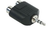 Schwaiger Adapter Stereo 3,5mm Klinke -> 2xCinch Buchse Scw.