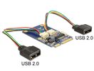DeLOCK 95242 interfacekaart/-adapter Intern USB 2.0