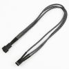 Nanoxia Kabel 3-Pin Verlängerung, 30 cm, Single, schwarz