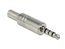 DELOCK Klinkestecker 3,5mm 4Pin lötbar silber