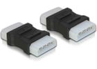 DELOCK Adapter 4Pin Molex -> 4Pin Molex St/St