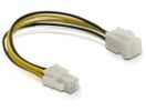 DELOCK Stromkabel P4 4pol -> P4 4pol St/Bu 0.15m