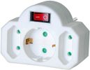 Brennenstuhl Adapterstecker  2 Euro Steckd. + 1 Sch.ko weiß retail