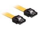 DELOCK SATA-Kabel SATA III -> SATA St/St 0.70m gelb Clips