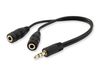 Equip 147941 audio-verdeler Zwart