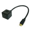 Techly ICOC-HDMI-F-002 HDMI kabel 0,3 m HDMI Type A (Standaard) 2 x HDMI Type A (Standard) Zwart