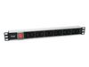 Equip 19" Steckdosenleiste 12xIEC 60320 C13+Switch sw.  Alu.
