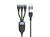 Conceptronic ETTA06B15C USB-kabel USB 2.0 1,5 m USB A/USB C 3 x USB C Zwart