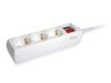 Equip Steckdosenleiste 3xSchuko+Switch->St.90°CL ws.    Pla.