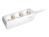 Equip Steckdosenleiste 3xSchuko->St.90°CL ws.           Pla.