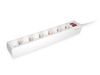 Equip Steckdosenleiste 6xSchuko+Switch->St.90°CL ws.    Pla.