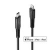 Lindy 31285 Lightning-kabel 0,5 m Zwart