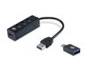 CONCEPTRONIC 4-Port Hub USB-A3.0/-C Adap.->4xA3.0 o.Netz. sw
